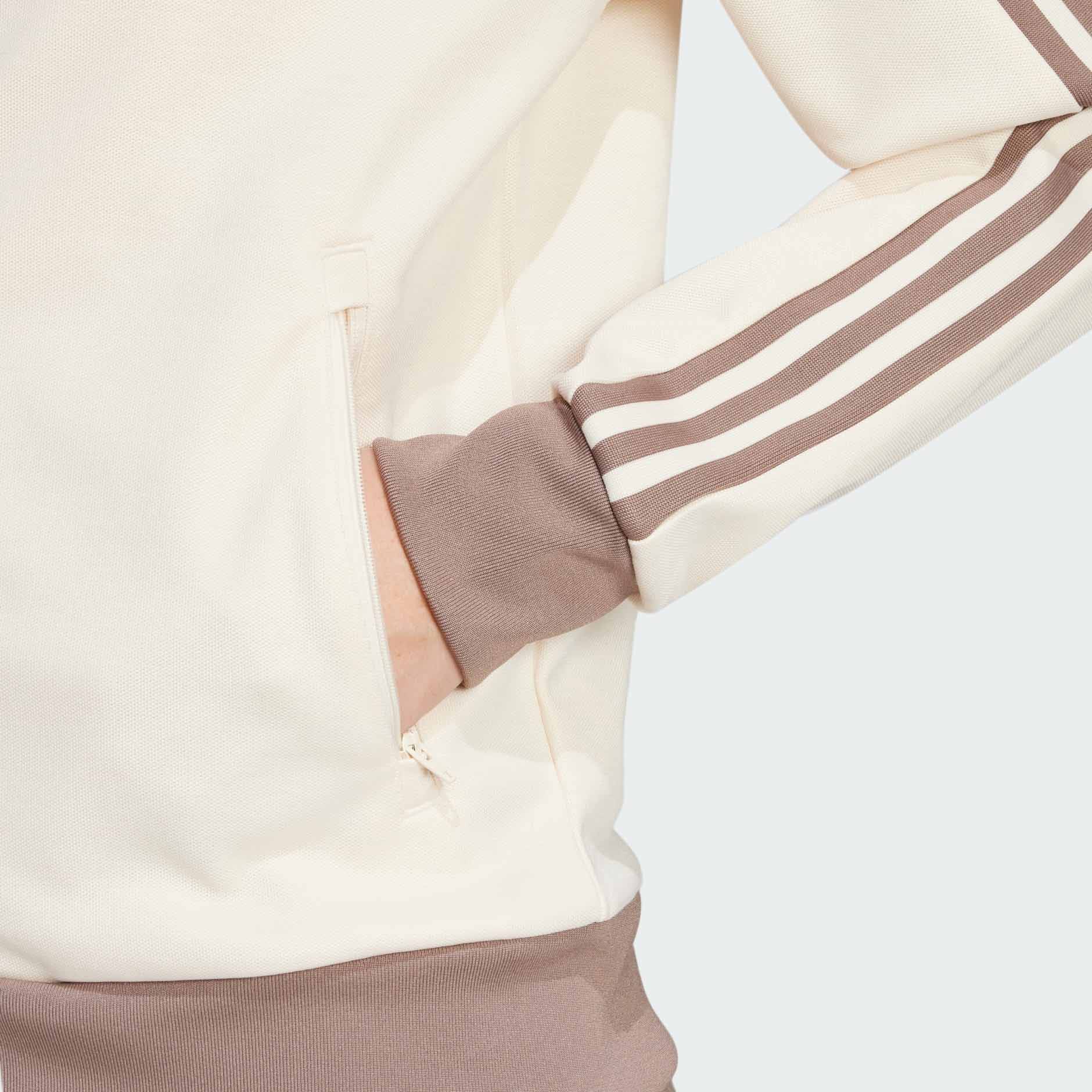 Beckenbauer Track Top Dame Wonder White/Trace Brown