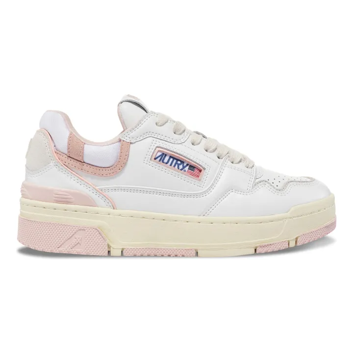 Autry Baskets CLC Low Cuir Bicolore | Rose pâle