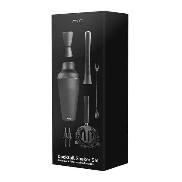 Cocktail Shaker Sett - Matt Svart