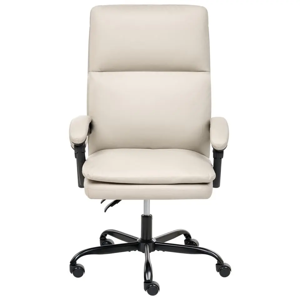 SERENE - Bureaustoel - Lichtbeige - Kunstleer