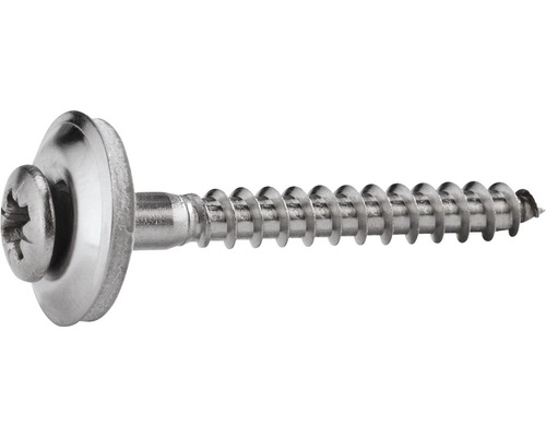 PRECIT dakschroef, roestvrij staal, 4,5 x 35 mm met 20 mm afdichtring, verpakking van 10 stuks.