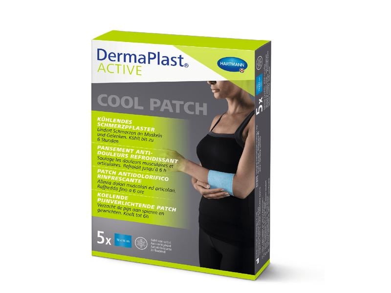 DermaPlast Active Cool Patch 10 x 14 cm, 5 Stück Kühlendes Schmerzpflaster