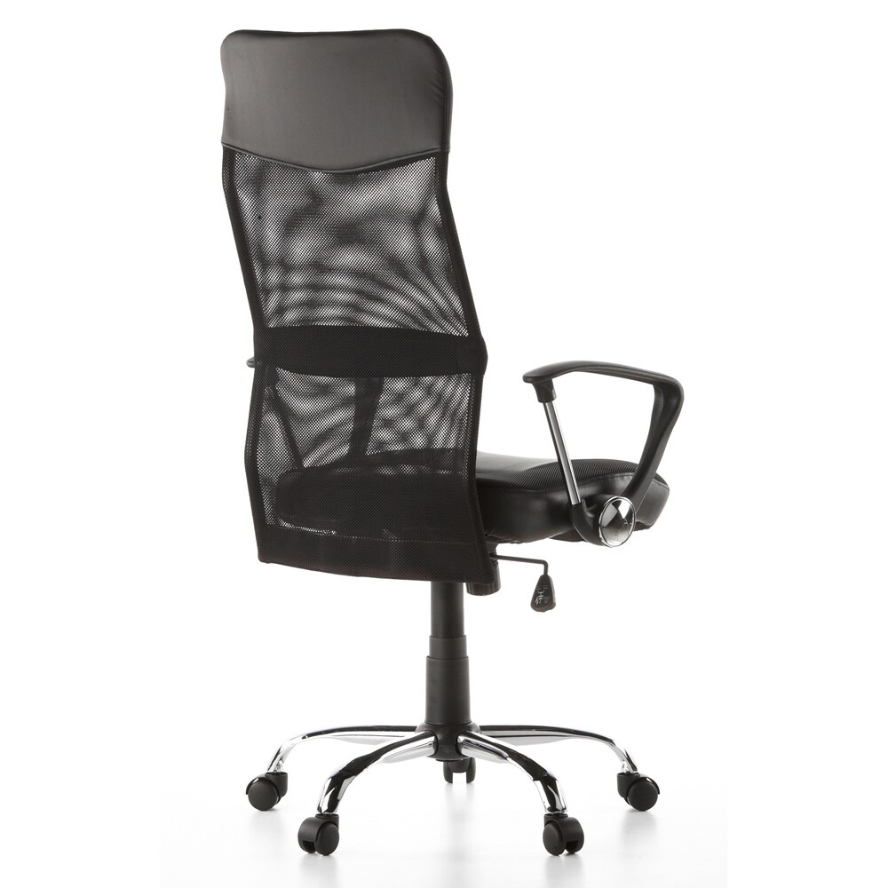 Home Office Chefsessel STRYKA Kunstleder/Netzstoff mit Armlehnen hjh OFFICE