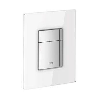 Grohe Skate Cosmopolitan WC bedieningsplaat glas DF 156x197mm verticaal/horizontaal niet v. Grohe Fresh zwart