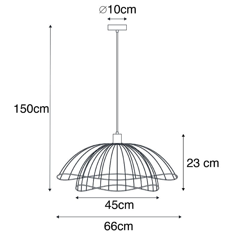 Design hanglamp zwart 60 cm - Pua