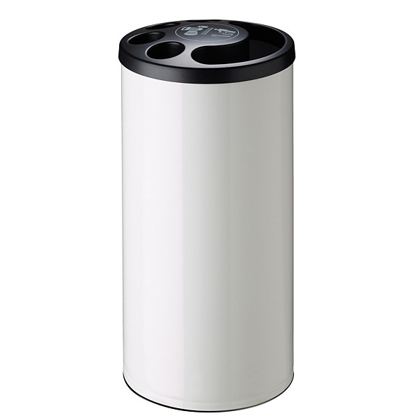 ROSSIGNOL Collecteur multigob - 800 gobelets avec corbeille 25l - corps metal - blanc signalisation