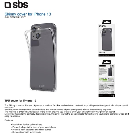 SBS iPhone 13 cover - transparent