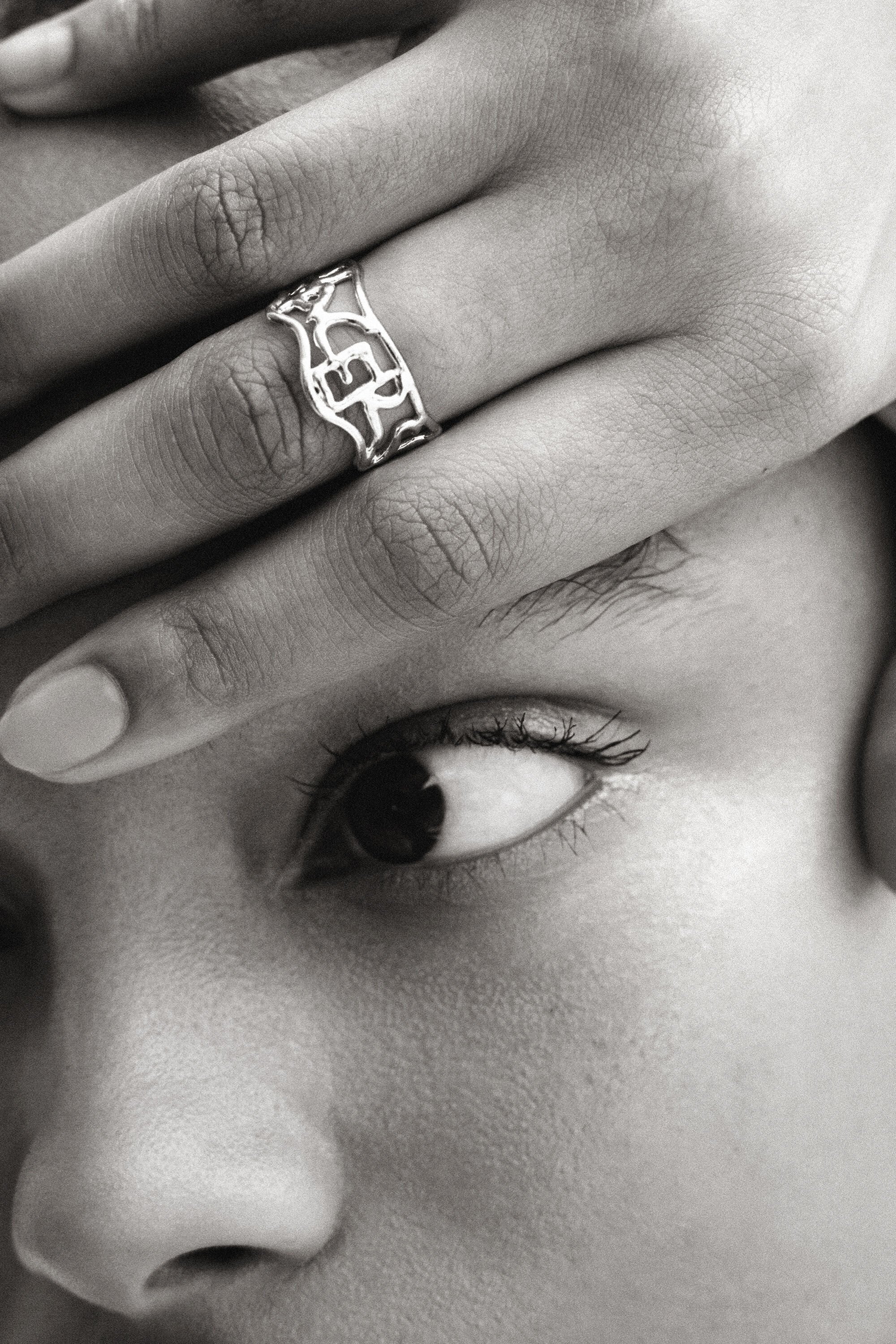 Bague message plaquée or Zalio