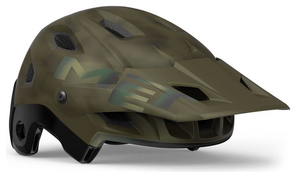 Casque avec Mentonnière Amovible MET Parachute MCR Mips Vert Mat