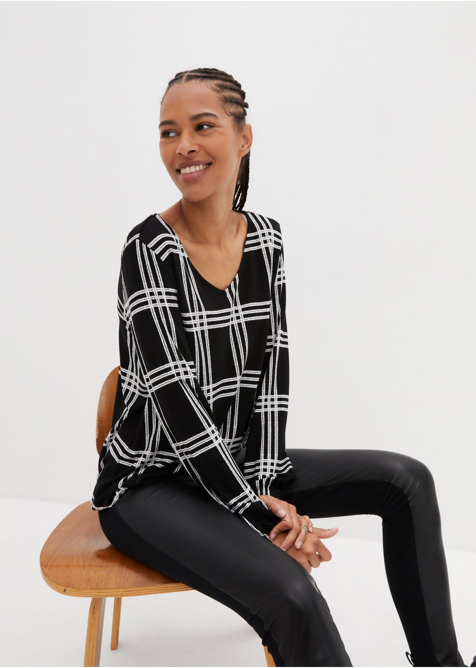 T-shirt manches longues avec base élastique