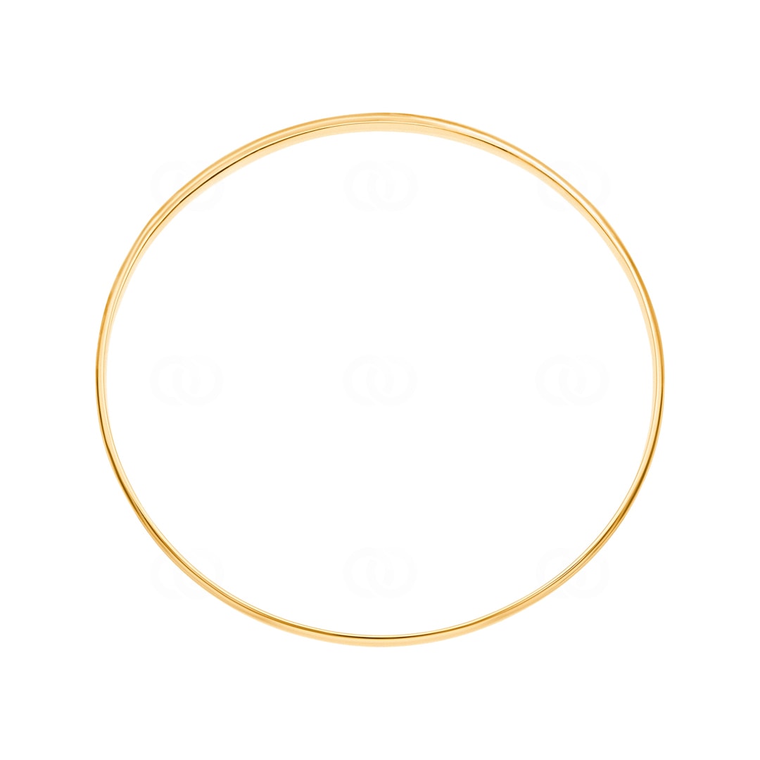 Armreif rund 750/18 K Gelbgold massiv bombiert