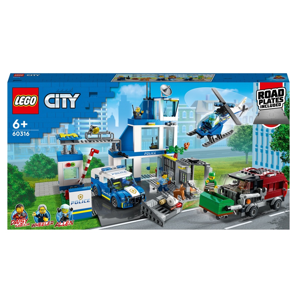 LEGO City 60316 Polizeistation LKW Spielzeug & Hubschrauber Set