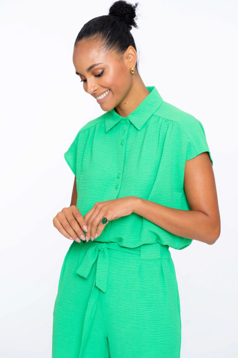 Geisha groene dames blouse