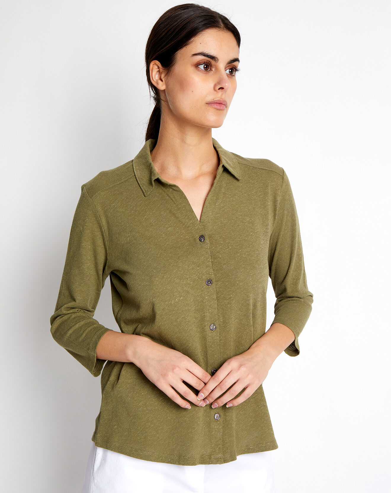 Marc O'Polo Chemise Polo Ml kaki