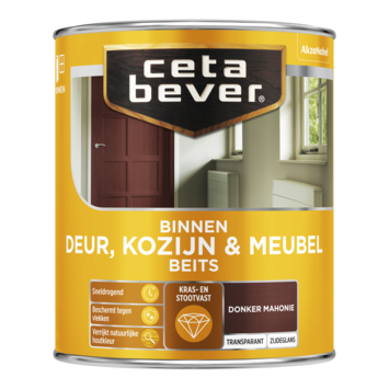 CetaBever Deur, Kozijn & Meubelbeits zijdeglans transparant donker mahonie 750 ml