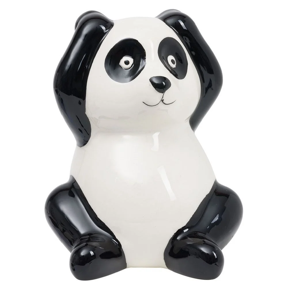 Panda céramique noir et blanc