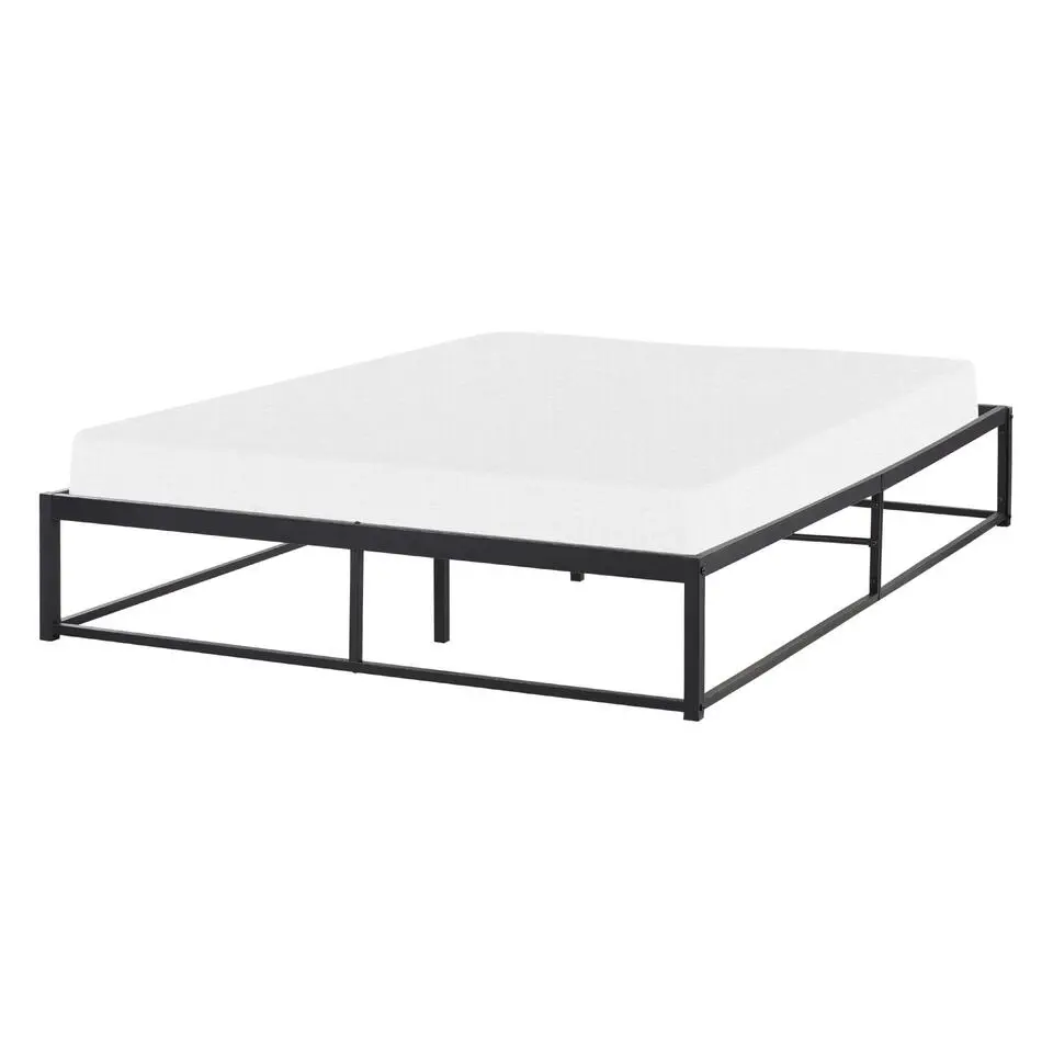 VIRY - Tweepersoonsbed - Zwart - 140 x 200 cm - Metaal