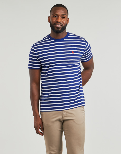 Polo Ralph Lauren - T-SHIRT AJUSTE EN COTON Marino / Blanco / Playa / Royal / Blanco