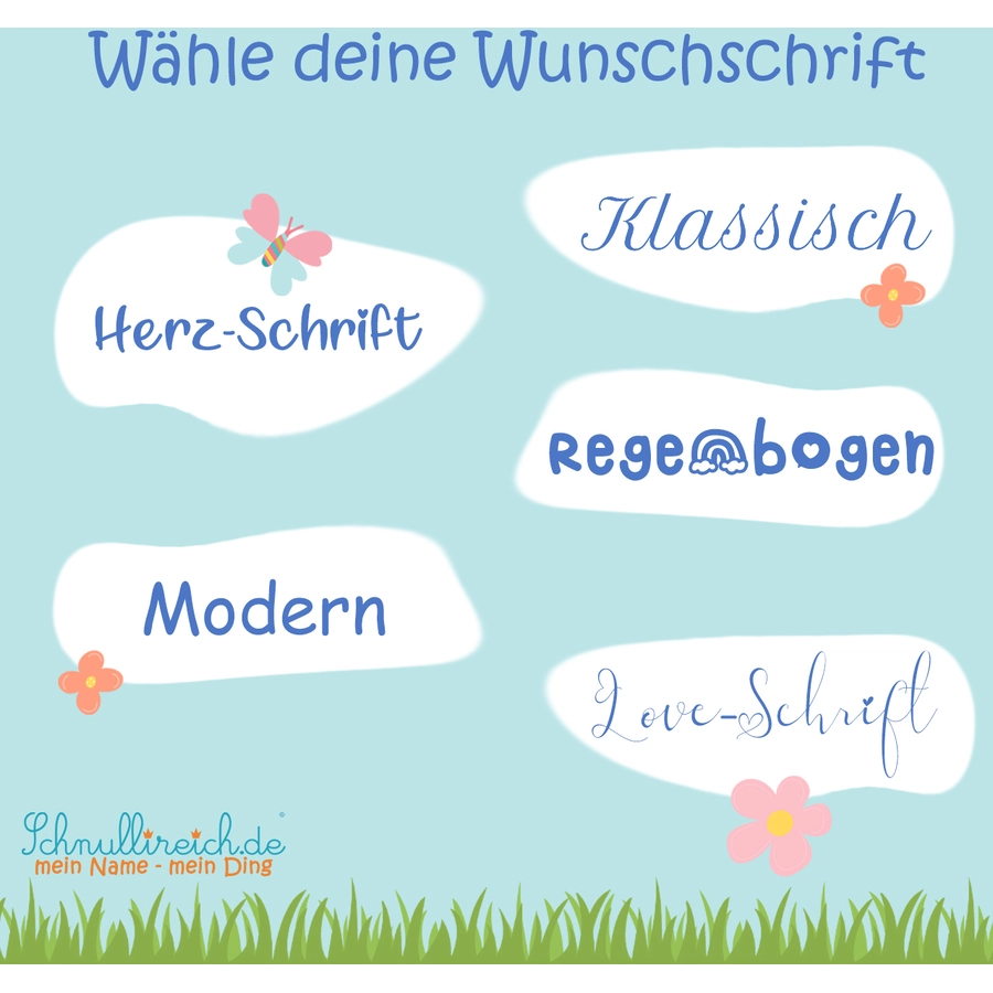 Schnullireich Geschenkset mit Namen WMF Kinderbesteck Farm + Gratis Sabberlätzchen Love Silber