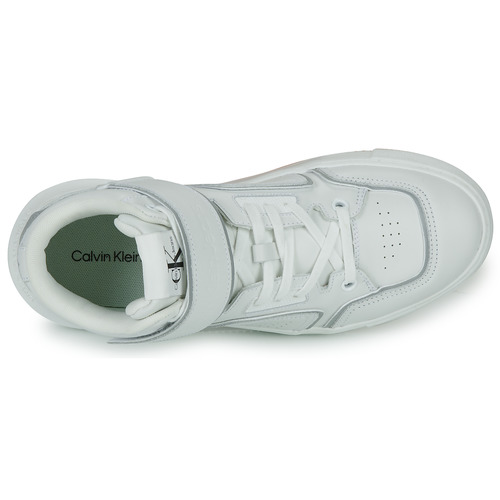 Calvin Klein Jeans - CHUNKY CUPSOLE LACEUP MID M - Blanc / Argent