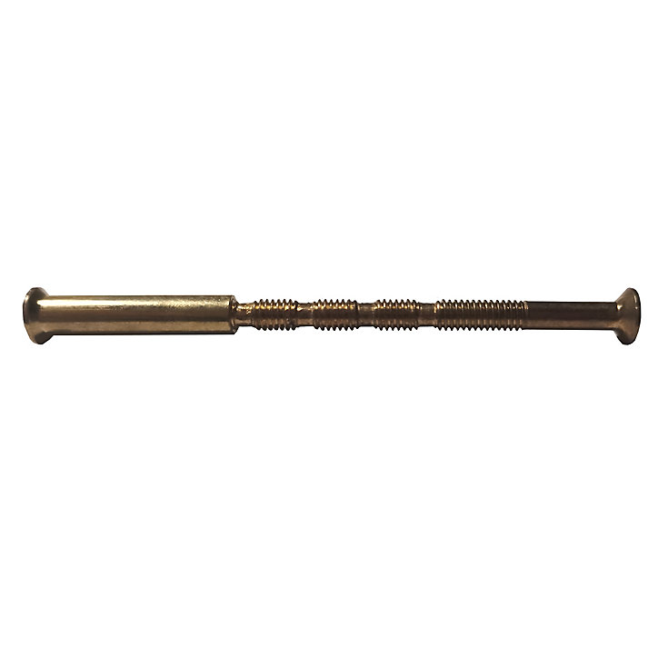 Carré de poignée de porte 2 vis relieuse acier ⌀7 mm H. 7 x L.60 mm doré