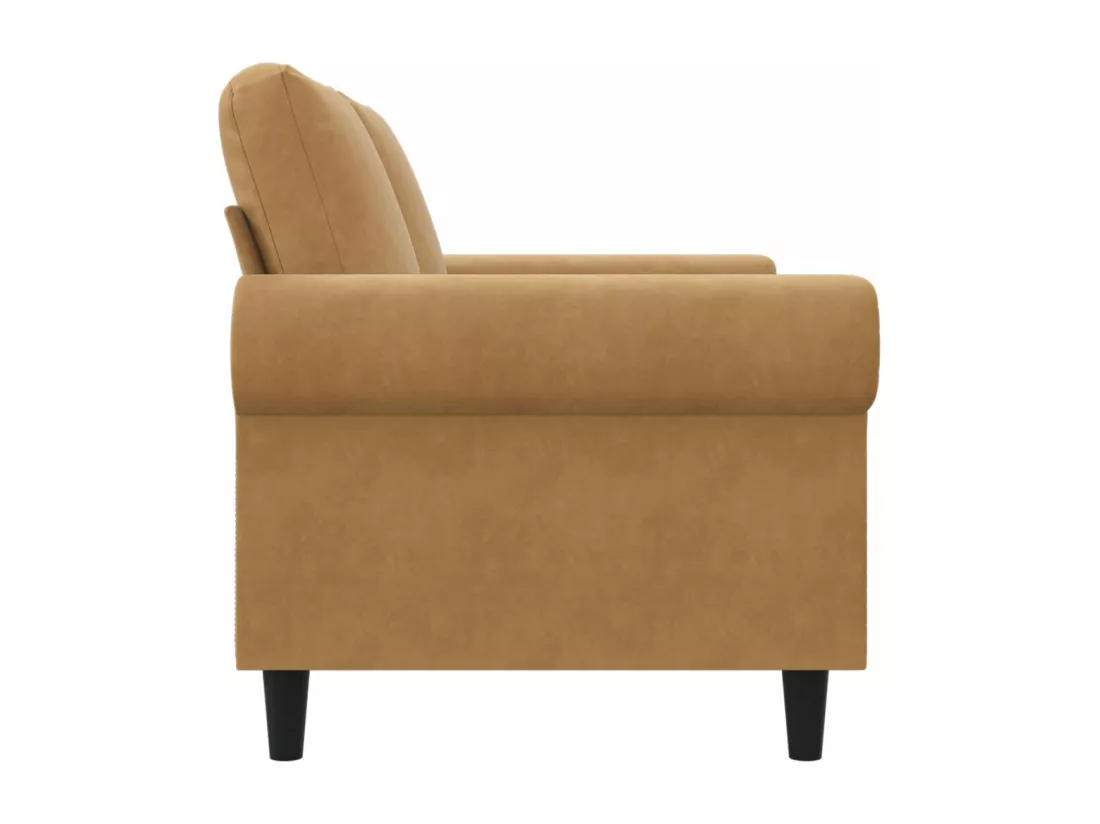 Canapé à 2 places Marron 120 cm Velours