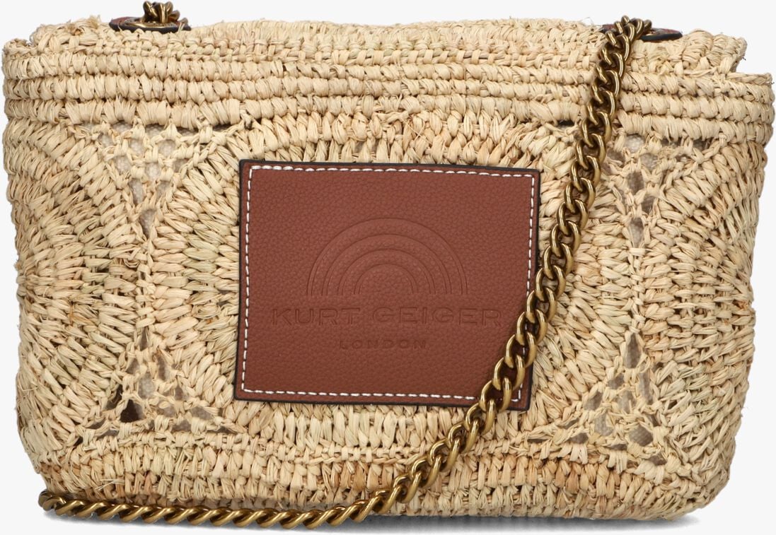 KURT GEIGER LONDON beige kurt geiger london handtas raffia eye md kensington