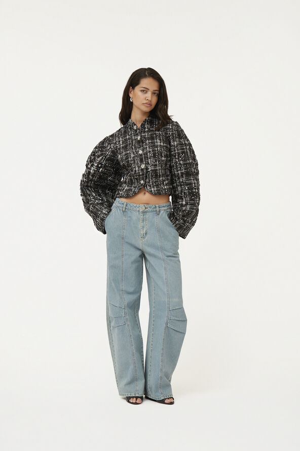ROTATE Birger Christensen Boucle Jacket 1000 black comb.