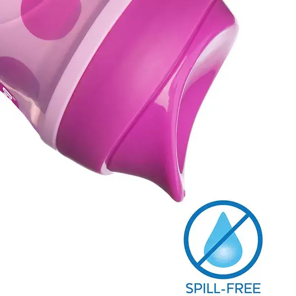 Copo Chicco para refeição com borda rígida e parede isolante ativa +14ml Rosa