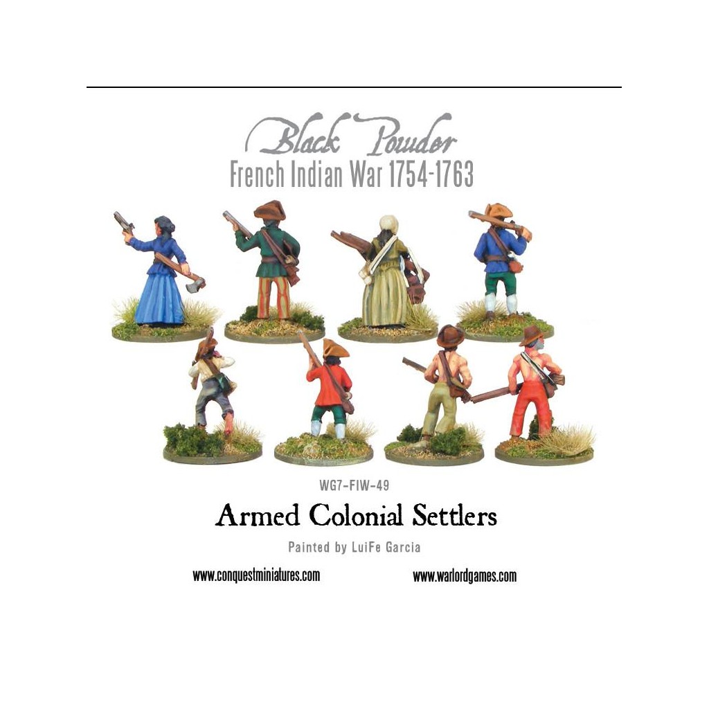 French Indian War - Armed Colonial Settlers