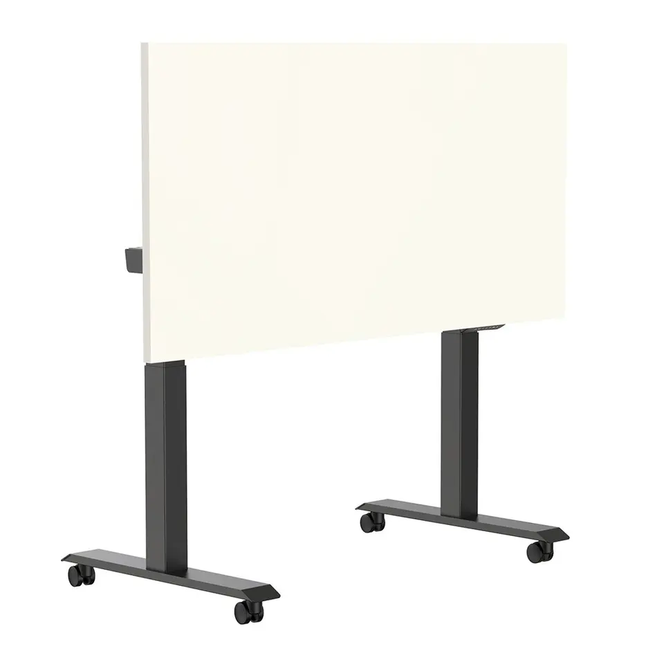 Elektrisch verstelbaar, opklapbaar en verrijdbaar bureau - 180x80 cm - Zwart