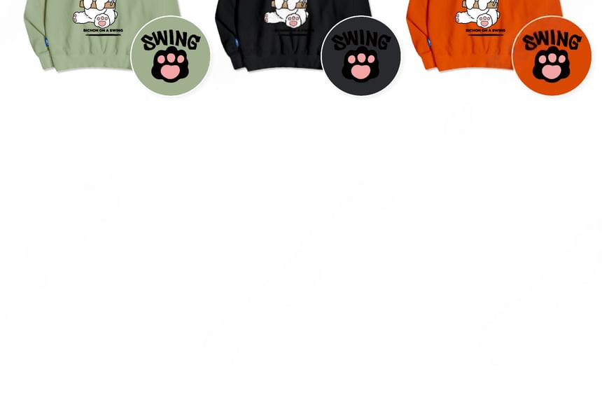 SeoulPop - Losse sweatshirt met hondenprint