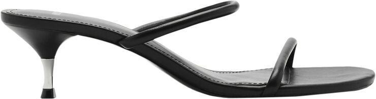 MANGO Strappy heeled sandals Black