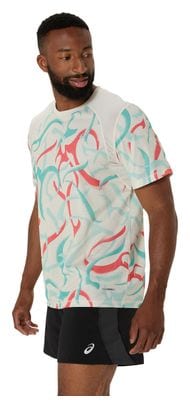 Maillot manches courtes Asics Road All Over Print Beige Homme