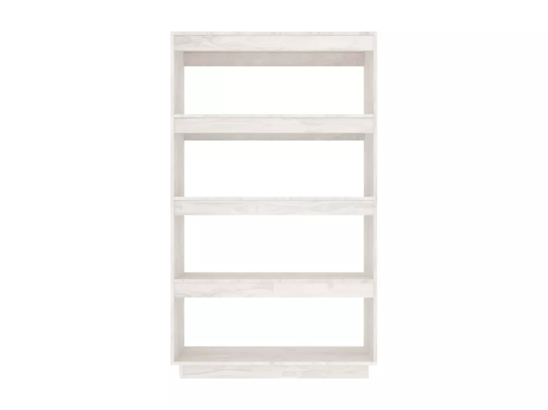 Bibliothèque/Séparateur de pièce Blanc 80x35x135 cm Pin massif