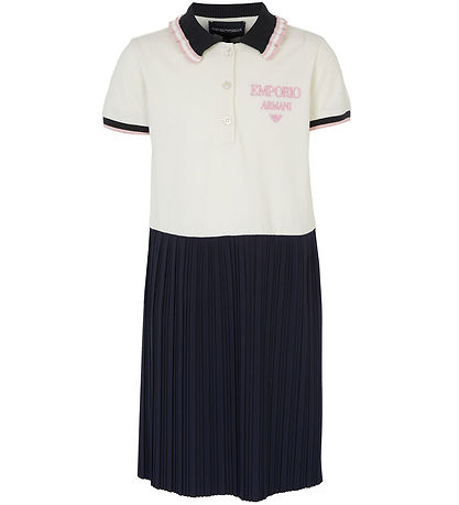 Emporio Armani Kleid - Off White/Navy