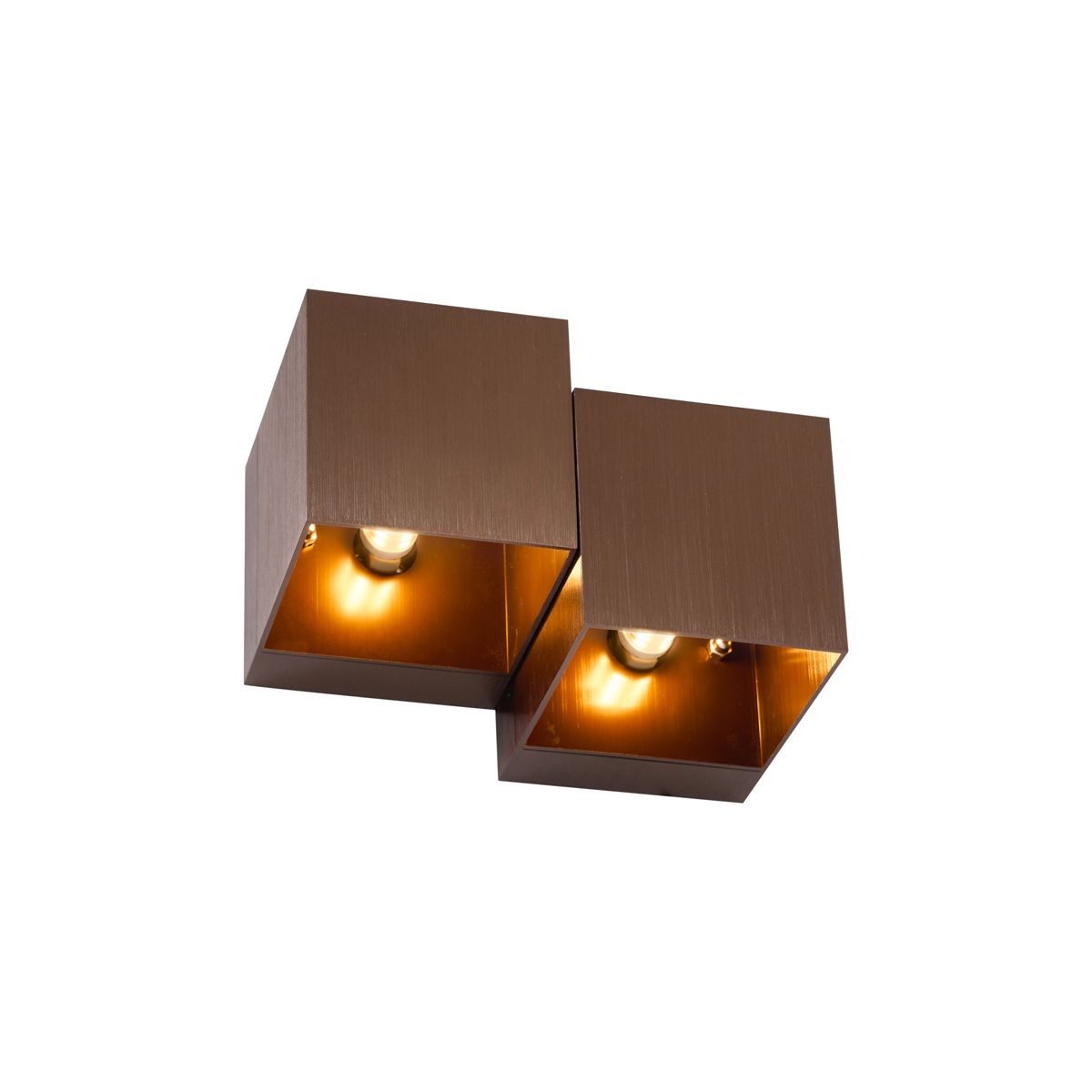 Moderne wandlamp donker brons 2-lichts - Transfer Double