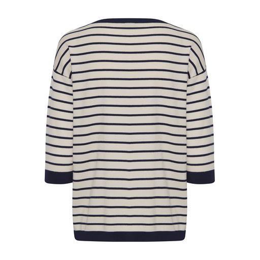 Fransa Stribet Strikbluse, Navy Blazer Mix, XL