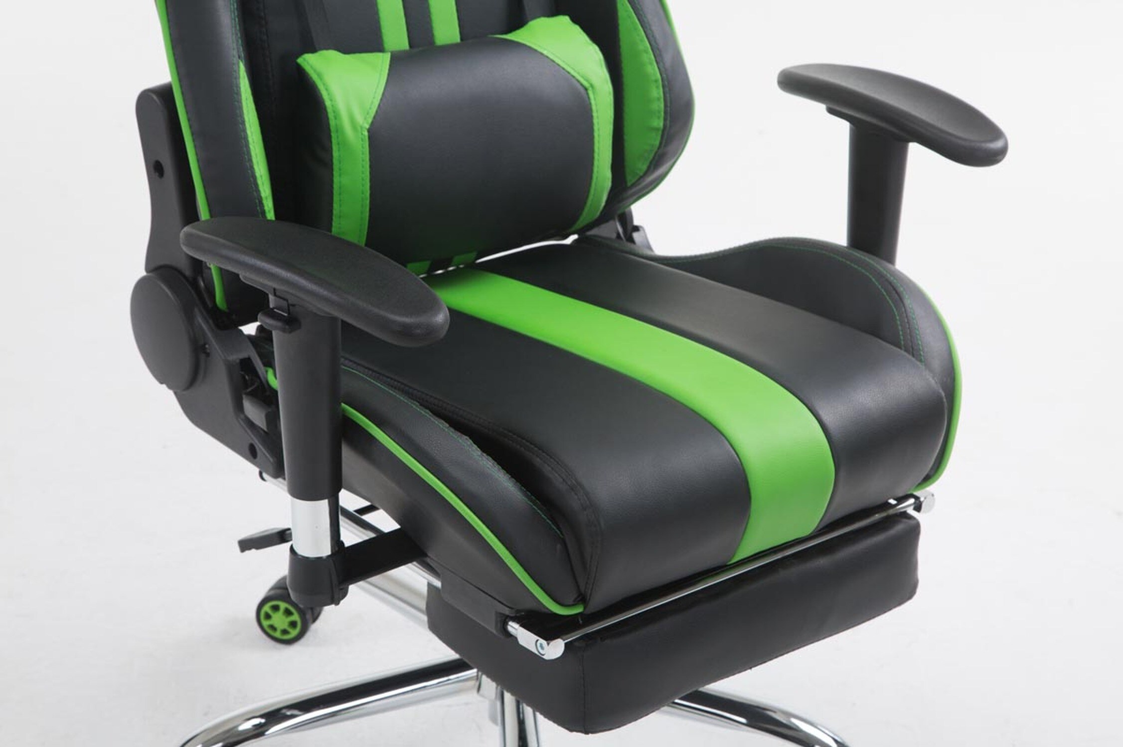 TPFLiving Racing Bürostuhl Limitless mit FußablageSchwarz/Blau