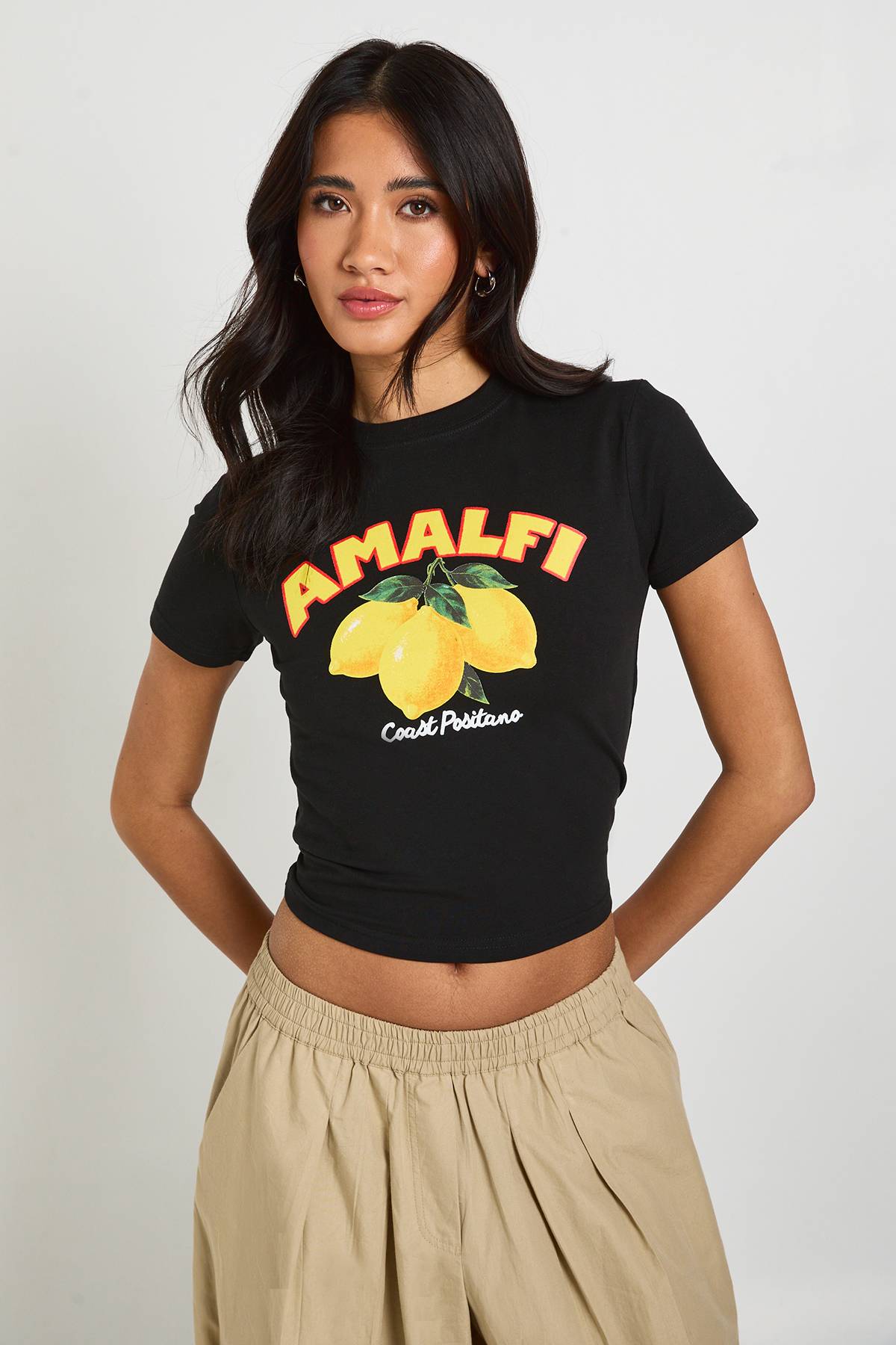 boohoo T-shirt Court Imprimé Citrons D'Amalfi