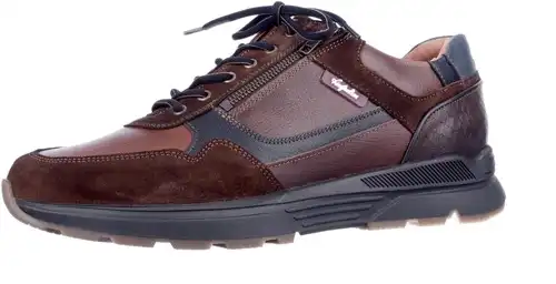Australian cognac/zwart combi 15.1682.01 K - maat 48 veterschoen cognac/zwart combi - maat 48 Calandschoen