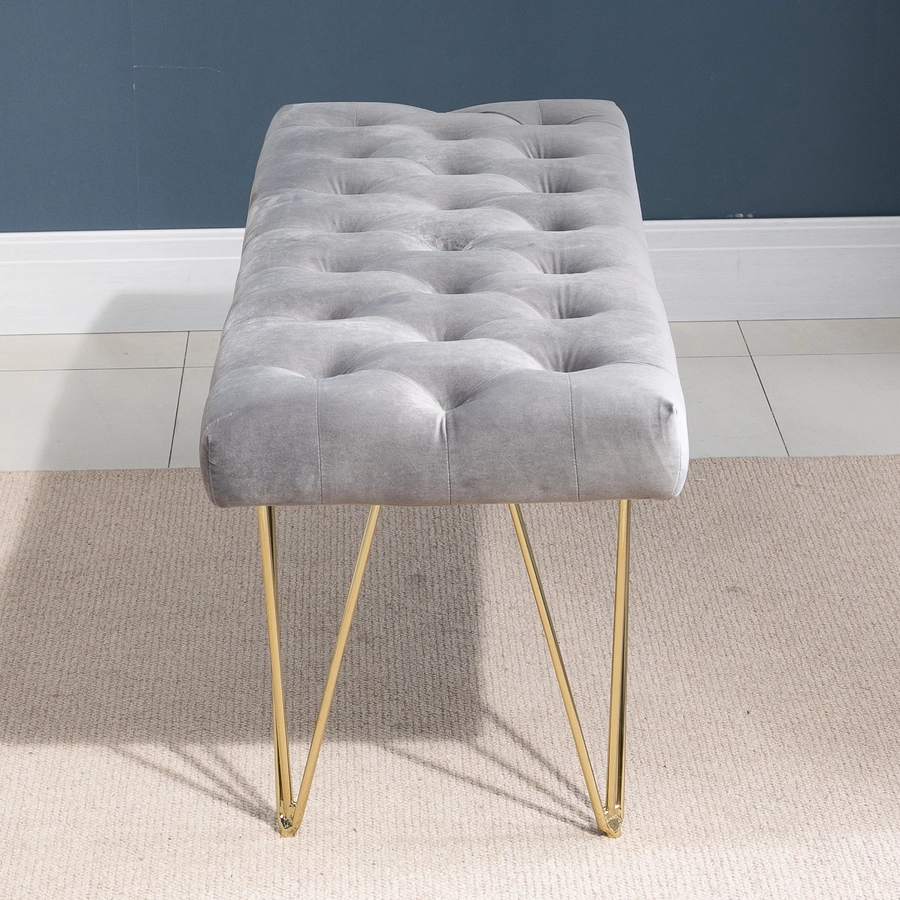 HOMCOM Sitzbank im eleganten Design grau