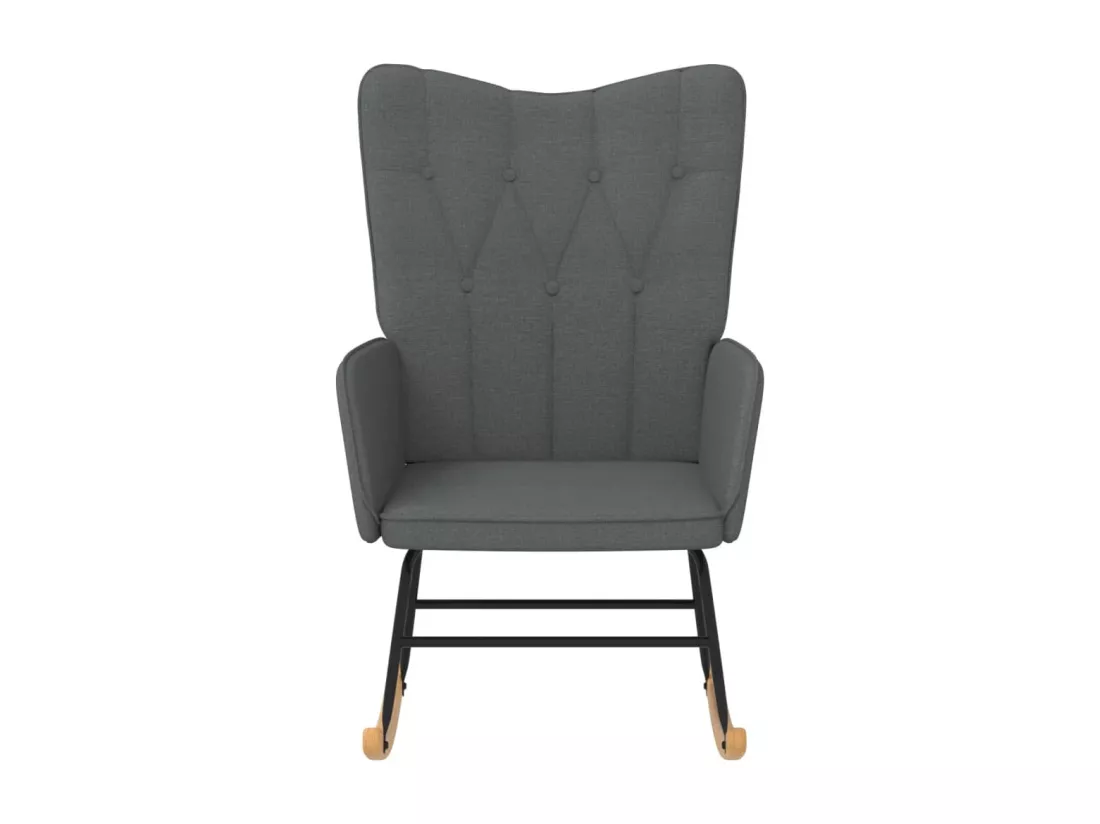 Chaise à bascule Gris foncé Tissu