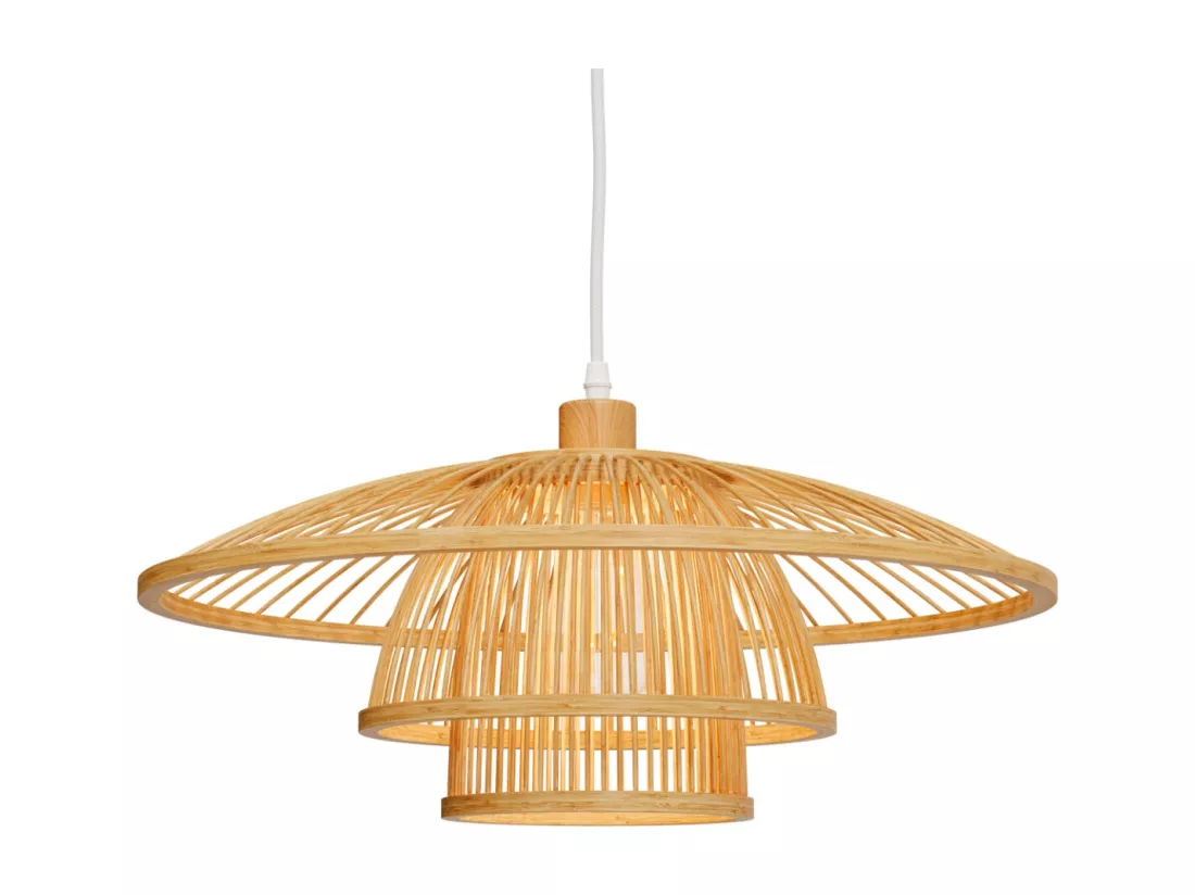 Suspension en bambou naturel et métal D50 cm - Mirabel