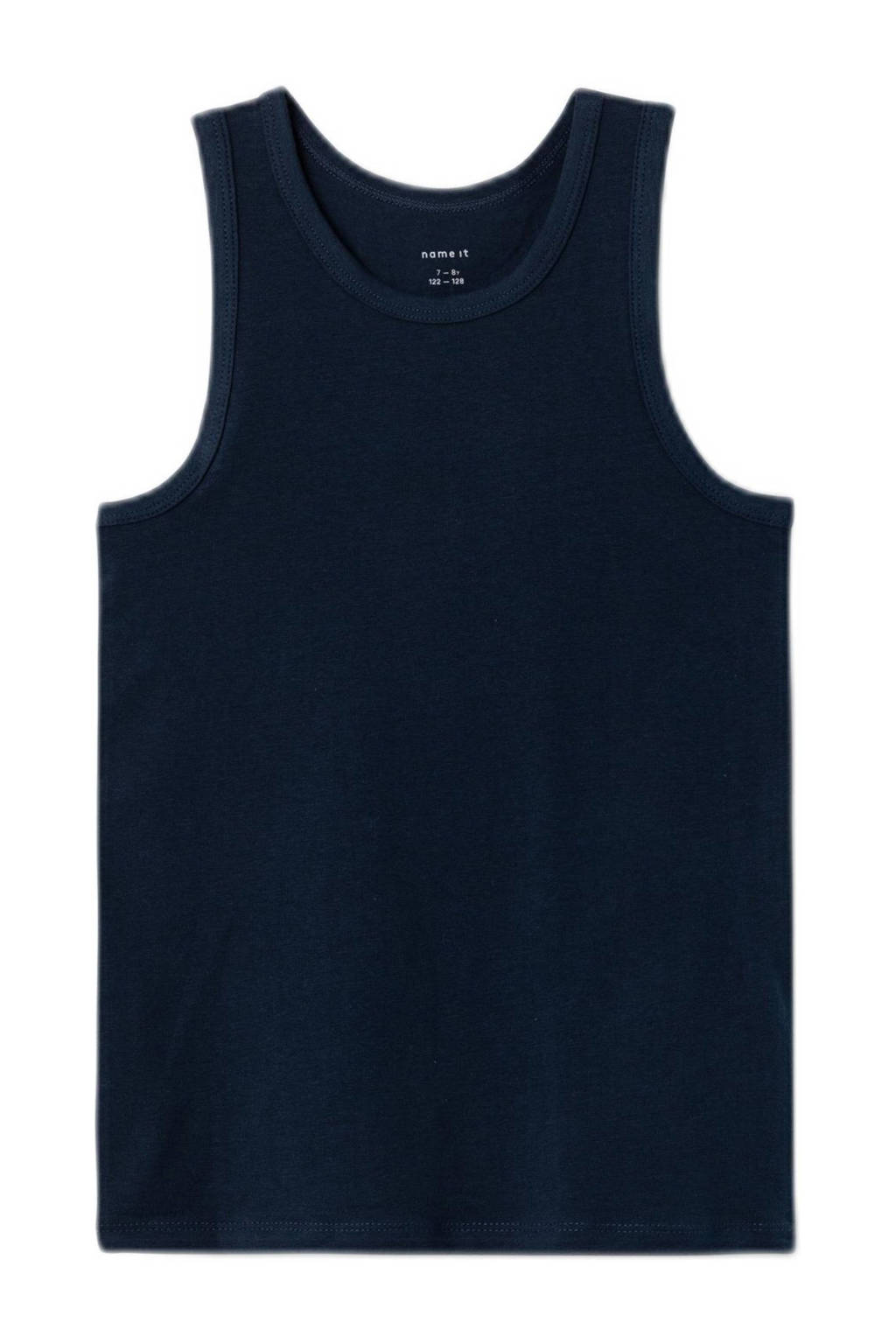 leuke print goede maathemd NKMTANK TOP SNOWBOARD - set van 2 blauw/donkerblauw