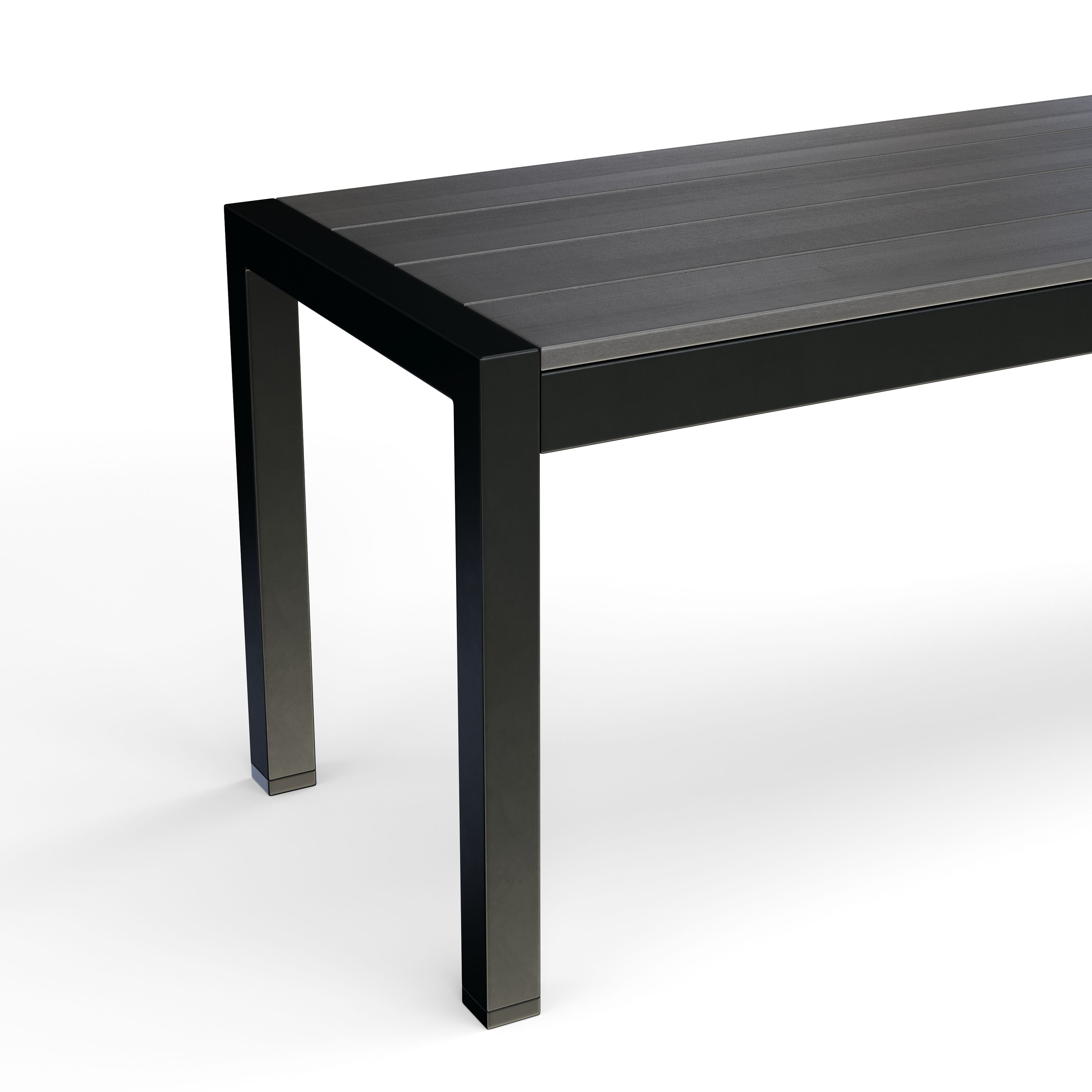 Gartenbank RIVI 135 cm anthrazit/schwarz