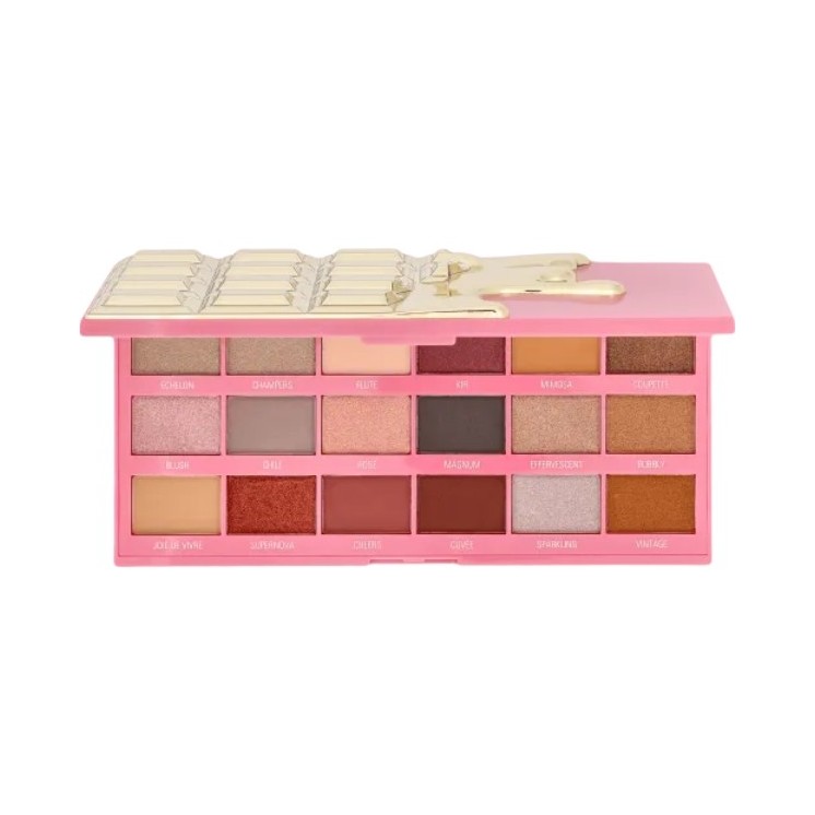 Makeup Revolution I Heart Makeup Palette mit 18 Chocolate Rose Fizz Lidschatten 1 g