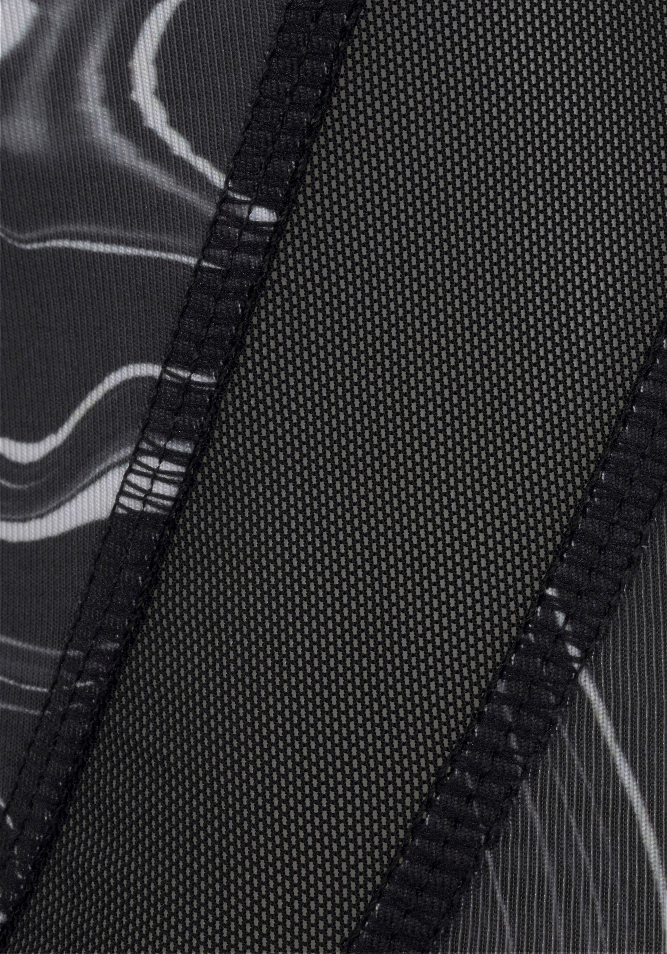 LASCANA ACTIVE Funktionsshirt in schwarz-marmoriert