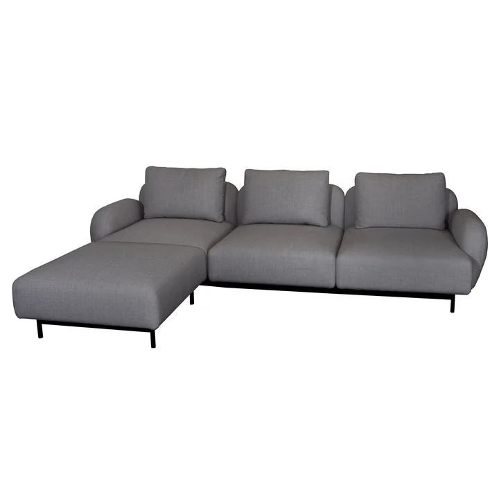 Cane-line - Aura Sofa 2, 3-Sitzer, dunkelgrau, (Cane-line Ambience)