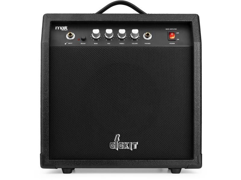 MAX E-Bass GigKit Rot Bass Gitarrenset